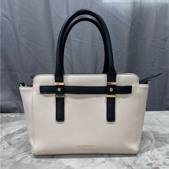 Liz Claiborne Handbags - Liz Claiborne Black and Cream Satchel